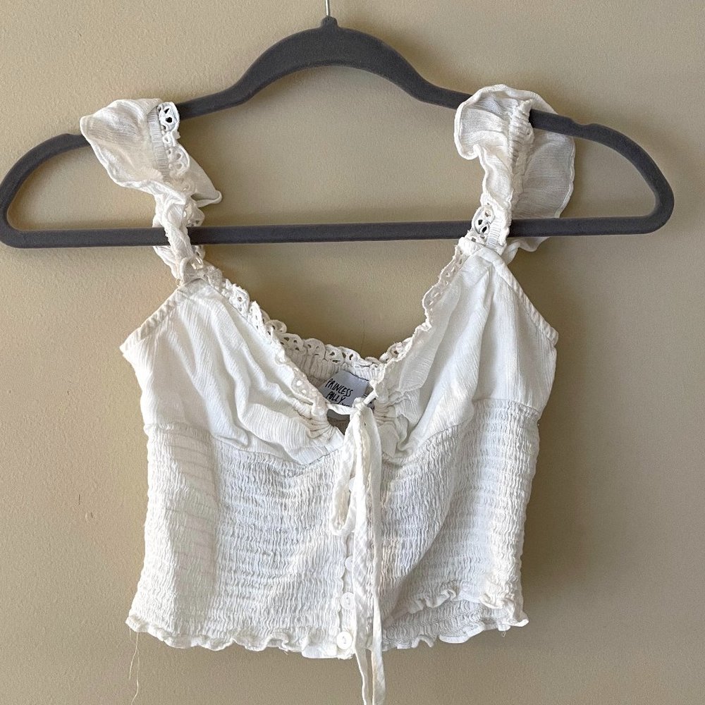 Princess Polly Crop Top White Tank Top